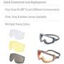 Uvex Stealth Safety Goggles with Clear Uvextreme Anti-Fog Lens, Gray Body & Fabric Headband (S3960CI)