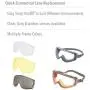 Uvex Stealth Safety Goggles with Clear Uvextreme Anti-Fog Lens, Gray Body & Fabric Headband (S3960CI)