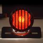 KATUR 1PCS Motofans Black Round Metal Motorcycle Tail Brake Light for Harley Bobber Chopper Custom April IA Mana