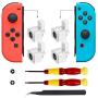 MOYEEL 2 Pairs Replacement Metal Lock Latches for Nintendo Switch Joy-Con Controller,Lock Buckles Repair Tool Kit for Switch Joy-Cons - Include Tri-Wing & Cross Screwdriver Tool + 4 Pcs Y Screws