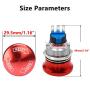 mxuteuk 22mm Waterproof IP65 Emergency Stop Push Button Swicth 1NO 1NC Latching Stainless Steel Metal 7/8'' Mouting Hole with Connection Plug YJ-GQ22-11ZS