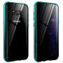 KMXDD Anti-Spy Anti-Peeping Galaxy Note 8 360° Full Body Case,Clear Double Sided Tempered Glass [Magnetic Adsorption] Metal Bumper Protection Privacy Cover for Galaxy Note8 (Green, GalaxyNote8)