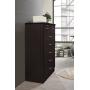 Hodedah HI70DR Chocolate Hodeida 7 with Locks On 2-Top Chest of Drawers