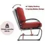 MFSTUDIO 2PCS Patio Bistro Dining Spring Motion Chairs Outdoor Furniture for Backyard, Garden with Removable Cushion Seat, Metal Frame, Burgundy MFSTUDIO 2PCS Patio Bistro Dining Spring Motion Chairs Outdoor Furniture for Backyard, Garden with Removable Cushion Seat, Metal Frame, Burgundy