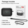 Compatible with AirPods Pro Case Cover Silicone Protective Case for Airpods Pro (Front LED Visible) Black