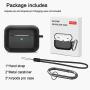 Compatible with AirPods Pro Case Cover Silicone Protective Case for Airpods Pro (Front LED Visible) Black