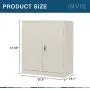 Steel Storage Cabinet with Doors, INVIE Lockable Metal Cabinet with 2 Adjustable Shelves Great for Garage, Kitchen Pantry, Office, Patio and Laundry Room(Gray) Steel Storage Cabinet with Doors, INVIE Lockable Metal Cabinet with 2 Adjustable Shelves Great for Garage, Kitchen Pantry, Office, Patio and Laundry Room(Gray)