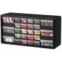 Akro-Mils 26 Drawer 10126, Plastic Parts Storage Hardware and Craft Cabinet, (20-Inch W x 6-Inch D x 10-Inch H), Black