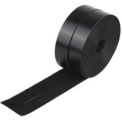 Denser 1 Inch Hook and Loop Tape Sticky Back - 5.5 Yards (16.5 Feet) - Strips Adhesive Heavy Duty Black Roll (1 inch 16.5 ft)