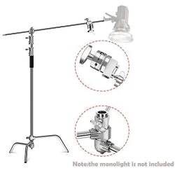 Kshioe Pro 100% Metal Adjustable Reflector Stand with 4ft/120cm Holding Arm and 2 Pieces Grip Head for Photography Studio Video Reflector, Monolight, Softbox and Other Equipment