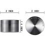 Golden Bell 4 Piece 2'' Spice Herb Grinder - Nickel Black