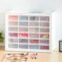 IRIS USA, Inc DPC-24 24 Drawer Sewing And Craft Parts Cabinet, 19.5 Inch By 15.5 Inch By 7 Inch, White (587631)