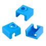 3D Printer Heater Block Silicone Cover, Aokin MK7 MK8 MK9 Silicone Sock for MK7/8/9 3D Printer Hotend Extruder, Creality CR-10, S4, S5, Ender 3, Anet A8, Blue, 3 Pcs