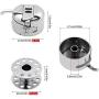 4 Pieces Sewing Machine Bobbin Case Bobbin Holder with 30 Pieces Metal bobbins, for Front Loading 15 Class Machines