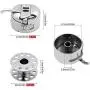 4 Pieces Sewing Machine Bobbin Case Bobbin Holder with 30 Pieces Metal bobbins, for Front Loading 15 Class Machines 4 Pieces Sewing Machine Bobbin Case Bobbin Holder with 30 Pieces Metal bobbins, for Front Loading 15 Class Machines