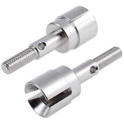 Metal Wheel Axle Shaft 02033 Upgrade Parts for 1/10 HSP Redcat Monster Truck (Silver, Set of 4)