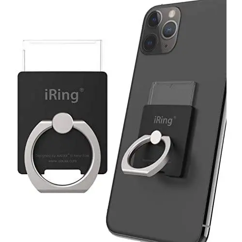 iRing Link-Detachable Plate for Wireless Charging, Include Hook Mount for Wall or Car Cradle. Original AAUXX Cell Phone Ring Grip Finger Holder Mobile Stand, Universally Compatible(Matt Black) iRing Link-Detachable Plate for Wireless Charging, Include Hook Mount for Wall or Car Cradle. Original AAUXX Cell Phone Ring Grip Finger Holder Mobile Stand, Universally Compatible(Matt Black)