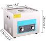 Ultrasonic Cleaner 15L Professional Ultrasonic Engine Parts Carburetor Circuit Board Gun Motor Repair Tools Cleaning Machine with Mechanical Knob Control
