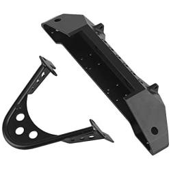 Shaluoman Front Bumper Black Metal for Traxxas TRX-4 Axial SCX10 & SCX10 II 90046 1/10 RC Crawler Car Parts