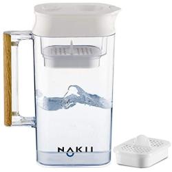 Nakii Water Filter Pitcher - Long Lasting 200 Gallons, Supreme Fast Filtration and Purification Technology, Removes Chlorine, Metals & Fluoride for Clean Tasting Drinking Water, WQA Certified