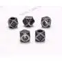 Zircon Pave Rhinestones Big Hole (5 Pcs Black on Gunmetal Diamond Cut Cube Beads (7x7mm) Zircon Pave Rhinestones Big Hole (5 Pcs Black on Gunmetal Diamond Cut Cube Beads (7x7mm)