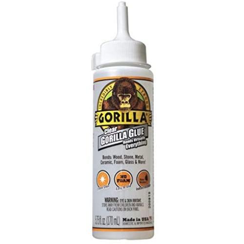 Gorilla Clear Glue, 5.75 ounce Bottle, Clear (Pack of 1),4572502