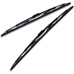 TuningPros WBMP-28-17 Metal Frame Windshield Wiper Blade For Bayonet Arm, Pin Arm and J Hook, 28'' (700mm) Driver Side & 17'' (425mm) Passenger Side, Set of 2