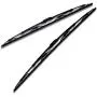 TuningPros WBMP-28-17 Metal Frame Windshield Wiper Blade For Bayonet Arm, Pin Arm and J Hook, 28'' (700mm) Driver Side & 17'' (425mm) Passenger Side, Set of 2