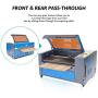 Orion Motor Tech Upgraded 55W CO2 Laser Engraving Cutting Machine, 16 x 24 Inch Work Table Laser Engraver with Digital LCD Real Time Data Power Supply, LightBurn Software for Windows, Mac OSX, Linux