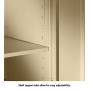 Tennsco 7218SD 7218 24 Gauge Steel Standard Welded Storage Cabinet, 4 Shelves, 150 lb. Capacity per Shelf, 36'' Width x 72'' Height x 18'' Depth, Sand