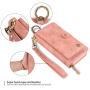 JAZ iPhone 8 / 7 Wallet Case - Zipper Purse Detachable Magnetic 14 Card Slots Wristlets Leather Wallet Case for Apple iPhone 8 / 7 / 6 / 6S