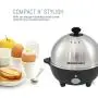 Elite Cuisine EGC-508 Egg Poacher, Omelet & Soft, Medium, Hard-Boiled Egg Cooker with Auto-Off, Buzzer and Stainless Steel Tray, 7 Egg Capacity, Black Elite Cuisine EGC-508 Egg Poacher, Omelet & Soft, Medium, Hard-Boiled Egg Cooker with Auto-Off, Buzzer and Stainless Steel Tray, 7 Egg Capacity, Black