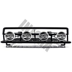 INJORA Black Metal Roof Rack with 4LED Lights for 1:10 RC Rock Crawler SCX10 II 90046 90047 Cherokee SCX10 D90 Wrangler