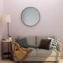 LYNSLIM 32” Black Metal Frame Round Vanity Mirror - Decorative Wall Mirror for Bedroom Bathroom Washroom Living Room Entrance Mirror (Black, 32in)