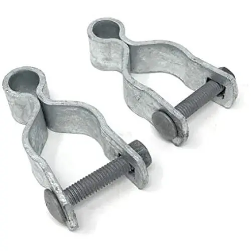 Pressed Steel Chain Link Fence Frame Hinge w/Bolt - (2 Sets Pack) (1-3/8'') Pressed Steel Chain Link Fence Frame Hinge w/Bolt - (2 Sets Pack) (1-3/8'')