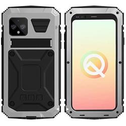 HATA iPhone 11 Metal Military Heavy Duty case, iPhone 11 Rugged Drop Tested Case with Built-in Screen Protector Kickstand Sturdy Full Body Cover (Sliver, iPhone 11)