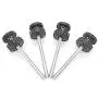 4 Pack 8MM Baby Gate Threaded Spindle Rod, Replacement Hardware Parts Kit for Pet & Dog Pressure Mounted Safety Gates - Extra Long Wall Mounting Accessories Screws Rods Adapter Bolts Black