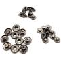 10 Set Gun Black Vintage Antique Metal Snap Button Fastener, for Leather Craft DIY Overall Jacket, with Caps Sockets Studs (BQS8)