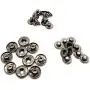 10 Set Gun Black Vintage Antique Metal Snap Button Fastener, for Leather Craft DIY Overall Jacket, with Caps Sockets Studs (BQS8)