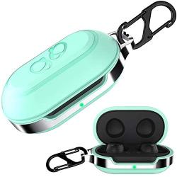 HALLEAST for Galaxy Buds+ Plus Carrying Case, Galaxy Buds TPU Full Protective Skin with Keychain Compatible Samsung Galaxy Buds Wireless 2020 2019 Earbuds Accessories, Mint Green