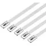 uxcell 450mmx4.6mm Stainless Steel Cable Zip Ties Metal Exhaust Wrap 40pcs uxcell 450mmx4.6mm Stainless Steel Cable Zip Ties Metal Exhaust Wrap 40pcs