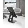 Adjustable Cell Phone Stand - Lamicall Phone Desk Holder, Cradle, Dock, Mobile Smartphone Stand, Compatible with Phone 12 Mini 11 Pro Xs Max XR X 8 7 6 Plus SE Charging, Desktop Accessories - Black
