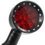 PBYMT Motorcycle Bullet Style Turn Signal Light Red Lamp Compatible for Chopper Bobber Cruiser Honda Suzuki Kawasaki Yamaha Harley BMW More (Black Housing)