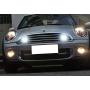 iJDMTOY Chrome Finish LED Rally Driving Lights Compatible With MINI Cooper w/Halo Ring LED Daytime Running Lights, Powered by (9) High Power 3W LED Lights As Driving Lamps & (30) LED Lights as DRL