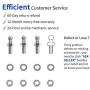 OTUAYAUTO 4Pcs 10mm Ball Studs With Hardware - 5/16-18 Thread x 3/5'' Long Shank - For Universal Gas Strut Lift Support