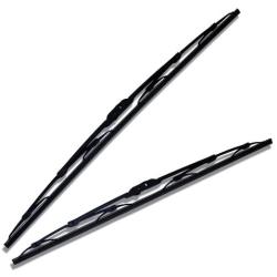 TuningPros WBMP-17-17 Metal Frame Windshield Wiper Blade For Bayonet Arm, Pin Arm and J Hook, 17'' (425mm) Driver Side & 17'' (425mm) Passenger Side, Set of 2