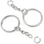 Jmkcoz 100pcs 1''/25mm Metal Split Key Ring with Chain Silver Key Ring Keychain Ring Parts Open Jump Ring and Connector Accessories for DIY Jmkcoz 100pcs 1''/25mm Metal Split Key Ring with Chain Silver Key Ring Keychain Ring Parts Open Jump Ring and Connector Accessories for DIY