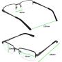 Reading Glasses Set of 3 Half Rim Metal Glasses for Reading Quality Spring Hinge Readers Men and Women