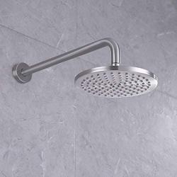 KES ALL METAL 8-Inch Shower Head Fixed Mount Rainfall Style Stainless Steel, Brushed Nickel,J203S8-BN