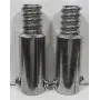 2 PC - Metal Threaded Handle Tips for 3/4'' Wood or Metal Poles - Heavy Duty Aluminum - (Buy 3 Get 1 Free) Extension Pole Tip - Threaded Tip Replacement - Ultra Threaded Tip Repair Kit